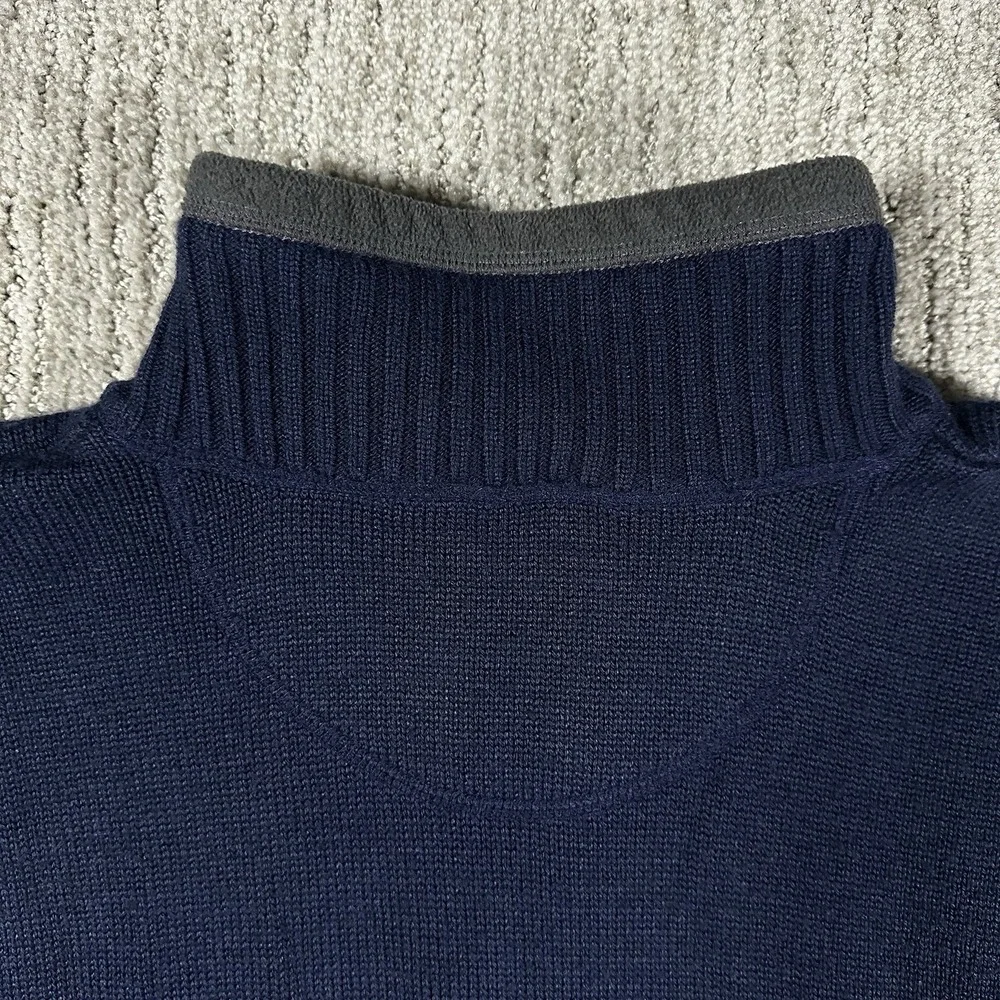 The North Face A5 Series‎ 1/4 Zip Sweater Pullover Wool Blend Men's L Blue